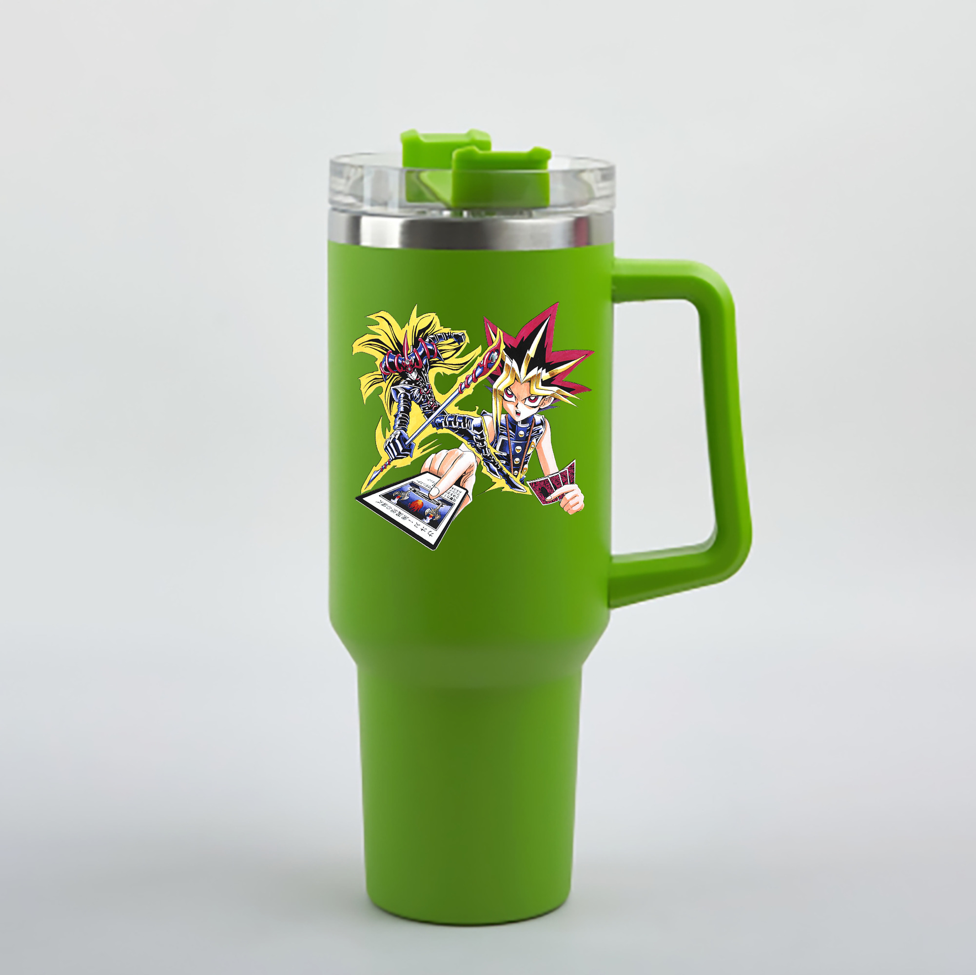 （画像用） 遊☆戯☆王 Yu-Gi-Oh! 1200mL車用タンブラー - クリスタルステッカー（プラスチックストロー付き）